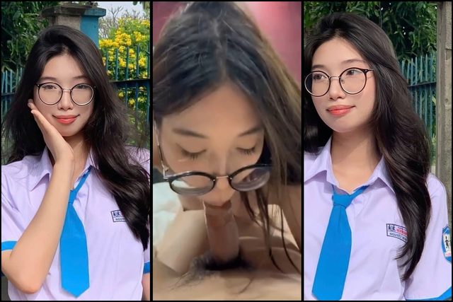 [Hot] Hoàng Thanh Vy Hxinh C3 Hùng Vương non tơ kính cận lộ full clip địt nhau dâm dục với anh trai mưa